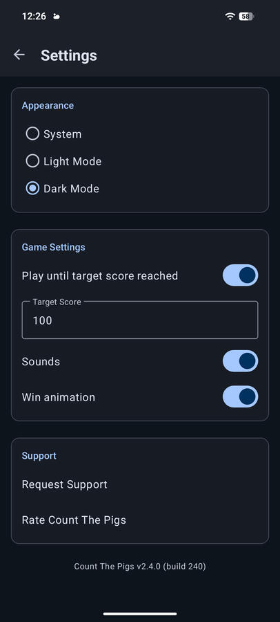 Settings Settings