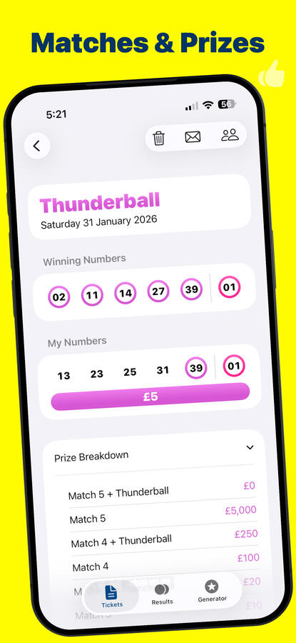 Matches &amp; Prizes